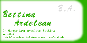 bettina ardelean business card